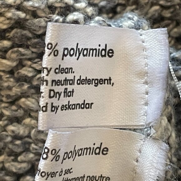 Eskandar Open Sweater Vest Waistcoat Gray Oversize Knit-One Size - Picture 7 of 9